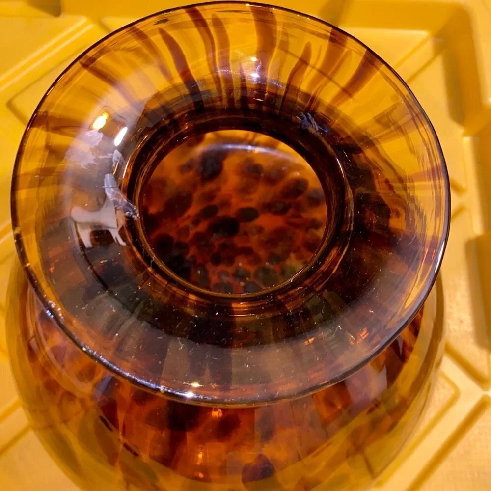 Maestri Vetrai Tortoiseshell Handblown Glass Vase